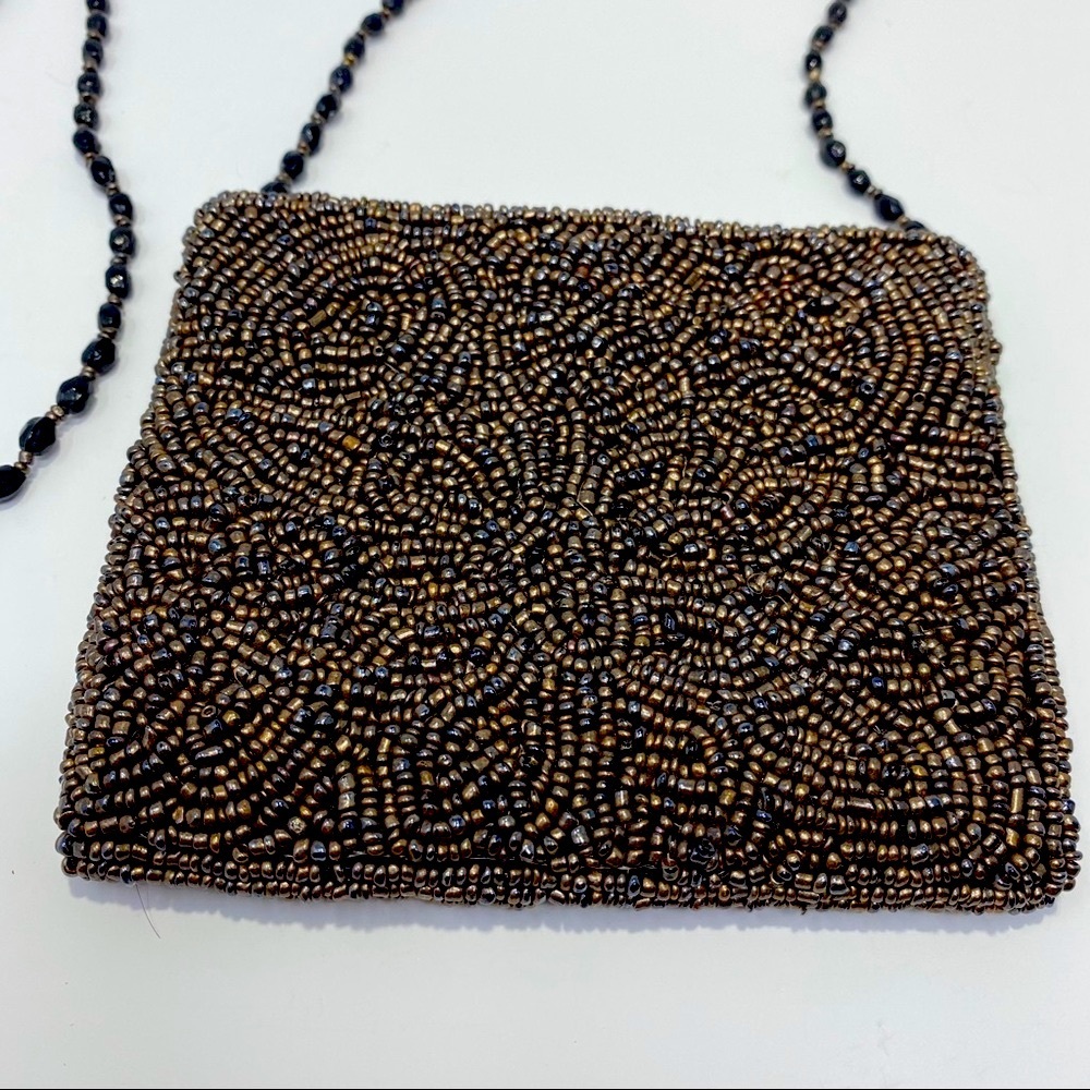 Moyna Beaded Bronze Mini Evening Crossbody Bag - Picture 9 of 10